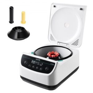 VEVOR Centrífuga, Centrífuga Eléctrica de Laboratorio RCF de 100-1900 xg con 1 Rotor para Tubos de 2/5/10/15 ml, Baja Velocidad de 500-4000 rpm y Temporizador, Ideal para Diversos Experimentos