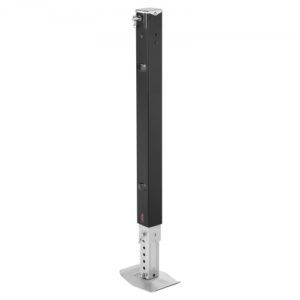 VEVOR Pata de Apoyo para Caravanas 179014 Soporte para Remolque 825 mm Carga de 2722 kg Repuesto Universal para Sistemas Lippert Venture, Atwood y Stromberg Carlson, con Pasador y Base, Negro