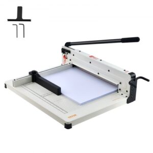VEVOR Cortadora de Papel de Alta Resistencia Cortadora de Papel Industrial y Comercial de 431,8 mm para Papel A3, Capacidad para 400 Hojas Cortadora de Papel Apilado para Oficina, Escuela, Blanco
