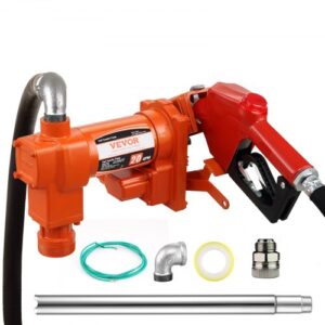 VEVOR Bomba de Transferencia de Combustible de 12 V CC, 75,7 L/min Extractora de Gasolina con Boquilla Automática y Manguera de Succión para Mezclas de Gasolina, Diésel, Queroseno, Etanol, Metanol