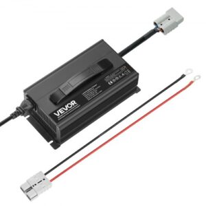 VEVOR Cargador de Batería de Litio 24 V 20 A LiFePO4 CA-CC 29,2 V con Conector Anderson, Indicador LED, Activación a 0 V para Baterías Recargables de Ciclo Profundo de Litio LiFePO4 de Autocaravanas