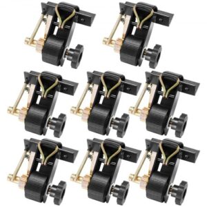VEVOR Correas de Trinquete a Portaequipajes, 38 mm x 2,25 m, Montaje en Tubo Cuadrado Negro, con Ganchos Dobles en J, Carga 226,8 kg, con Hebilla de Carga, 8 uds, Resistencia a la Rotura 680,4 kg