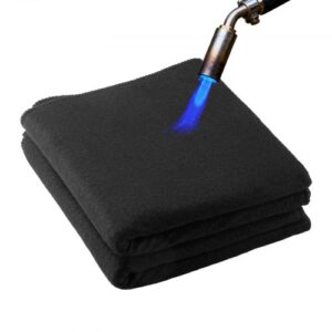 VEVOR Manta de Soldadura de Fibra de Carbono Ignífuga, 508 x 914 mm, Resistente al Calor 982 °C, Aislante Ignífugo, 3,5 mm de Grosor, 2 uds, Negro, para Profesionales y aficionados al Bricolaje