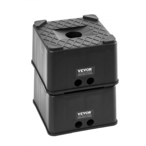 VEVOR Bloques de Nivelación para Remolque de 15 cm de Alto y Alta Resistencia, Carga 2777 kg Cada Uno, para Soportes de Gato, Taburetes y Accesorios para Caravanas, 240 x 240 x 152 mm, 2 uds