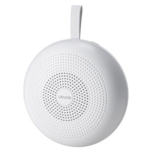 VEVOR Máquina de Ruido Blanco 3 en 1, 30 Pistas de Música, Apagado Automático, Luz de Anillo Suave y Función de Memoria, Generador de Ruido, Temporizador de 30/60/90 Minutos, 133 x 97 x 44 mm