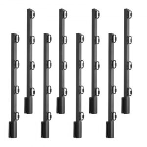 VEVOR Brazo de Extensión de Alambre de Púas, 8 Paquetes Extensores de Postes de Cerca de 60,5 cm, Extensor de Columna Cuadrada de Cerca de Acero Resistente para Evitar que Las Mascotas Salten