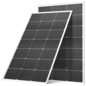 VEVOR Paneles Solares Monocristalinos de 100 W, 895 x 580 x 30 mm, con Salida MC4 Estable y Marco de Aluminio, Resistente al Agua IP65 para Coches, Barcos, Autocaravanas y Techos Planos, 2 uds