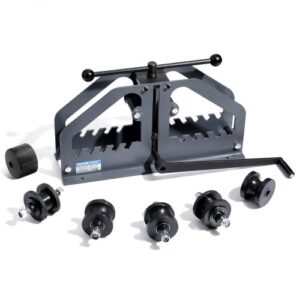 VEVOR Dobladora de Tubos Manual 1-1/2" 6 Troqueles Herramienta para Doblar Tubos de Aluminio Cobre de 360° para Tubos Cuadrados, Redondos, Barras Planas para Aire Acondicionado, Reparación de Autos