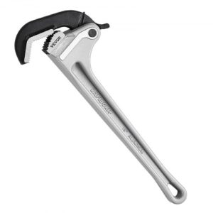 VEVOR Llave para Tubo Recto de Aluminio 18" Llave para Plomería Ajustable con Mandíbula de Alta Resistencia Mango Ergonómico Fácil de Transportar para Tuberías de Agua, Reparaciones de Automóviles
