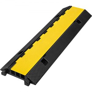 VEVOR Rampa de Cable Protector de Cables Canaleta Para Cable 3 Canales para Suelo Capacidad de Cargo10T Pasacables Suelo Canaleta Cables Suelo 103x30x5,5 cm