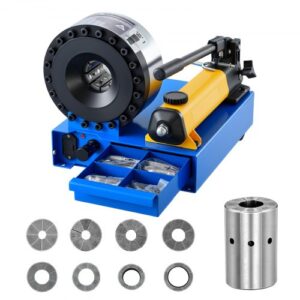 VEVOR Crimpadora de Mangueras Hidráulicas de Alta Presión, con 8 Matrices y Rango de Crimpado 6-28 mm, para Tuberías de Aceite de Baja y Alta Presión, Mangueras de Gas/Agua/Aire Acondicionado