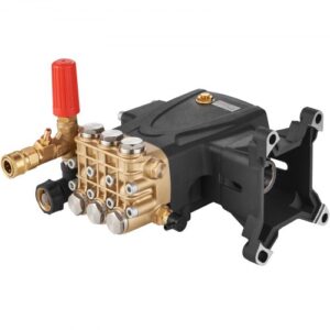 VEVOR Bomba para Hidrolavadora Eje de 25,4 mm Émbolo Triple Horizontal 4400 PSI, Caudal de 4 GPM, Kit de Repuesto para Hidrolavadora, Compatible con los Modelos Simpson MorFlex 40224, 40225 y 40226