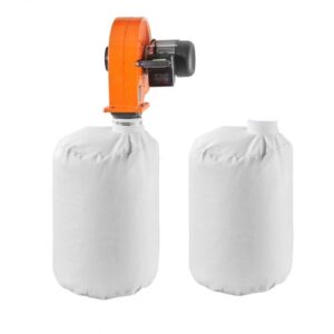 VEVOR Extractor de Polvo de Pared, 1 HP, 951,45 m³/h, con Bolsa Colectora de Polvo 2,5 Micras y 79,5 L, Extractor de Virutas a Carpintería, Talleres y Fábricas Industriales, 1040 x 350 x 400 mm