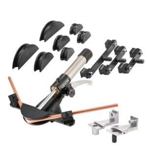 VEVOR Kit de Dobladora de Tubos Hidráulica de 6 a 22 mm, 90°, Avance/Retroceso, con 7 Matrices de Aleación de Aluminio, para HVAC, Aire Acondicionado, Refrigeración y Reparación de Automóviles