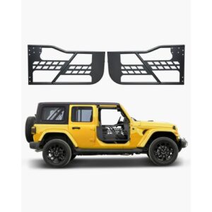 VEVOR Puertas Tubulares, 2 Puertas, Estilo Caza, con Bisagras Resistentes y Pestillo OE, con Almohadillas de Goma y Tubo Acero Reforzado, Aptas para Jeep Wrangler JK 2007-2018, 910 x 473 x 92 mm
