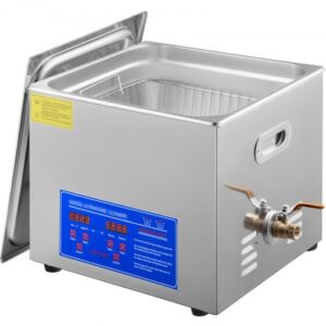 VEVOR Limpiador ultrasónico digital 15L Limpiador ultrasónico profesional Limpiador ultrasónico para pantallas Limpiador ultrasónico de joyería (15L) Limpiador Ultrasónico