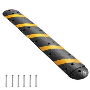 VEVOR Protector de Cables para Suelo 1830 mm 2 Canales Rampa de Protección de Cable Capacidad de Carga de 9979 kg con Tornillos de Expansión, para Caminos de Entrada de Grava, Hormigón, 1 Pieza