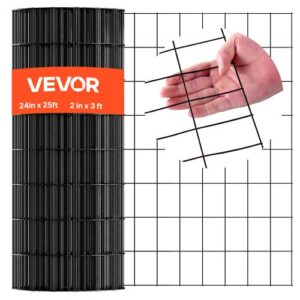 VEVOR Valla de Jardín 61 cm x 7,62 m, Malla 5,08 x 7,62 cm Recubierta de Vinilo, Valla de Alambre de Acero Galvanizado de 1,52 mm de Diámetro para Gallinas y Conejos, para Recintos de Animales