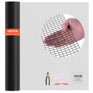 VEVOR Valla de Jardín de 152 cm x 15,24 m, Malla de 1,27 x 1,27 cm, Malla de Alambre Galvanizado de 1,06 mm, Valla de Alambre para Gallinero Recubierta de Vinilo, para Conejos y Aves de Corral