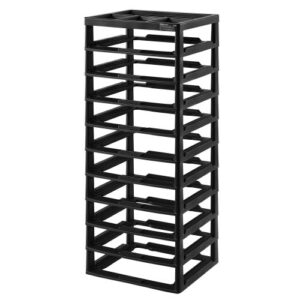 VEVOR Organizador de Almacenamiento de Plástico 10 Niveles con Organizador Superior Almacenamiento Multifuncional para Álbumes de Recortes para Herramientas Esenciales de Oficina, Solo Marco Negro