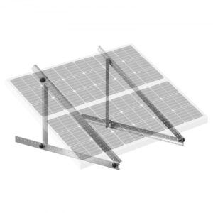 VEVOR Soporte de Panel Solar 127 cm 100-550 W Montaje de Panel Solar Inclinación Ajustable de 0 a 90° Aluminio Ligero con Patas Plegables para RV, Techo, Barcos, Sistema Fuera de la Red