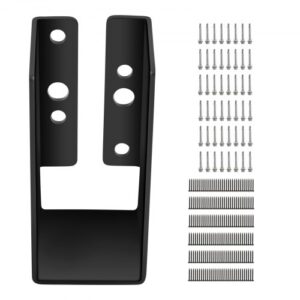 VEVOR Soportes de Viga Ocultos 24 Piezas Soporte de Viga para Conectar Madera 51x102 mm Placa de Acero Q235 con Recubrimiento en Polvo Soporte de Viga Oculto para Viga de Madera, Negro