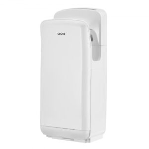 VEVOR Secador de Manos Eléctrico con Filtro HEPA, 19000 RPM, 1950 W, con Flujo de Aire de Doble Cara 100 m/s, Sensor Infrarrojo para Baños Hogares Centros Comerciales Oficinas Hoteles, Color Blanco