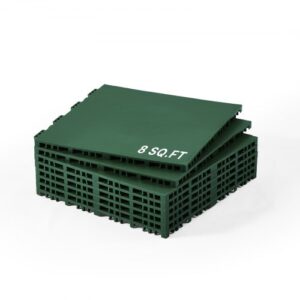 VEVOR Azulejos de Suelo para Hockey sobre Césped Artificial, 8 uds, Superficie de Entrenamiento Versátil Entrelazada, Baldosas para Pista de Baile, (Verde, 8 Pies Cuadrados/Caja), 315 x 315 x 16 mm