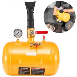 VEVOR Destalonador de Neumáticos de 18,9 L, Presión de Trabajo de 0,6-0,8 MPa, Bomba de Aire para Camionetas, Todoterrenos, Jeeps, Furgonetas y Tractores Cortacésped, Amarillo, 400 x 535 x 295 mm