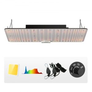 VEVOR Planta de Crecimiento de Lámpara LED 200 W Quantum Panel de Espectro Completo de Alto Rendimiento a Prueba de Agua IP65 PPFD Samsung 281B Diodos para Interior Crecer Carpas Verduras Plantas Flor
