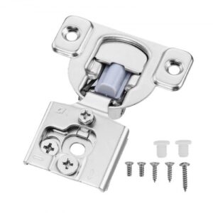 VEVOR Bisagras para Gabinetes, 40 uds, con Superposición Parcial, Bisagras Ocultas de Cierre Suave con Ángulo de Apertura 105 Grados para Gabinetes con Marco, con Tornillos de Montaje, 71 x 57 x 18 mm