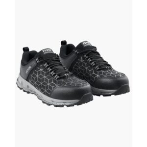 VEVOR Zapatos con Punta de Acero para Hombre, Talla EE. UU. 11, con Amortiguación para Hombre, Indestructibles, Ligeras, Transpirables, para la Industria de la Construcción, Negro, 325 x 320 x 130 mm