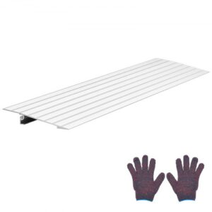 VEVOR Rampa de Umbral Elevación de 2,5 cm, Rampa de Aleación de Aluminio para Bordillos Entrada, Capacidad de Carga de 363 kg, para Sillas de Ruedas, Scooters, Sillas Eléctricas, Escaleras de Casa