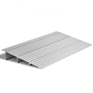 VEVOR Rampa de Umbral Elevación de 7,6 cm, Rampa de Aleación de Aluminio para Bordillos Entrada, Capacidad de Carga de 363 kg, para Sillas de Ruedas, Scooters, Sillas Eléctricas, Escaleras de Casa