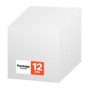 VEVOR Paneles de Techo de PVC 605 x 605 mm 12 Piezas, Baldosas Decorativas, Tablero de Espuma, Placas de Techo con Sistema de Rejilla, Resistente al Agua y Manchas, para Oficina, Cocina, Hogar y Baño