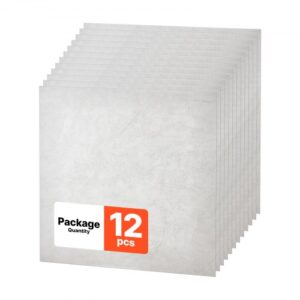 VEVOR Paneles de Techo de PVC 605 x 605 mm 12 Piezas, Baldosas Decorativas, Placas de Techo, Tablero de Espuma con Sistema de Rejilla, Resistente al Agua y Manchas, para Baño, Hogar, Oficina y Cocina