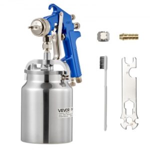 VEVOR Pistola Pulverizadora de Pintura Neumática 1000 ml, con Alimentación por Sifón y Boquilla de 1,8 mm, Caudal y Volumen de Aire Ajustables, para Muebles, Paredes y Coches, 295 x 185 x 110 mm