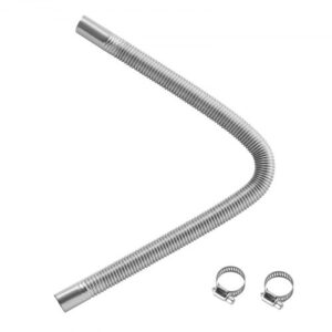 VEVOR Tubo de Escape para Calentador de Estacionamiento Flexible, con 2 Abrazaderas, Acero Inoxidable, con Sección Transversal de ? 25 mm, para Calentadores Diésel de 2/5/8 kW, ? 25 x 590 mm