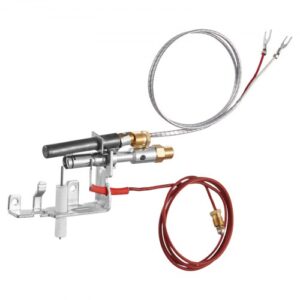 VEVOR Conjunto de Piloto de Gas, OE 14D0477, LPG8404, SRV14D0477, Kit de Piloto de Gas para Chimenea, Compatible con Modelos Lexington Forge, Majestic, Martin y Monessen, 160 x 120 x 40 mm, Plata