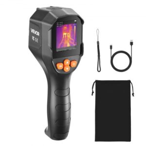VEVOR Cámara Térmica de Mano Resolución TISR de 240x180, Cámara Termográfica Resolución IR de 96x96, Frecuencia de Actualización de 25 Hz, Rango de Temperatura de -20°C a 550°C, 4 Modos de Imagen