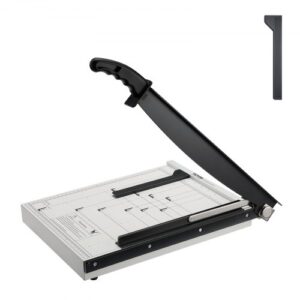 VEVOR Cortadora de Papel Ancho de Corte de 38,1 cm, Guillotina de Papel Máximo 16 Hojas a la Vez, Cizalla Cortadora con Dispositivo de Seguridad Corte Preciso para Oficina, Imprenta, Estudio Escolar
