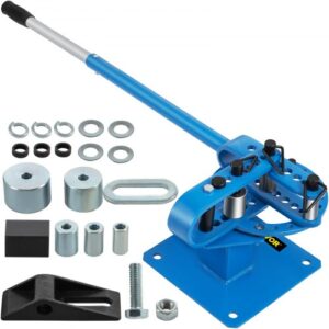 VEVOR Máquina de DobladoTuberías Curvadora de Tubos Máquina Multicapa Dobladora de Tubos YP-9 7 Matrices 1 "-3" Compacta Escritorio, Dobladora de Tubos Manual Longitud del Mango 44 "