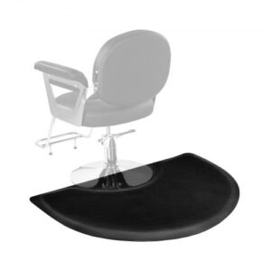 VEVOR Alfombrilla de Peluquería para Estilistas, Semicircular, Antifatiga, con Corte Redondo, Superficie de PVC Fácil de Limpiar y Bordes Biselados Antirretroceso, Práctico, 1220 x 905 x 13 mm