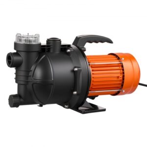 VEVOR Bomba de Chorro de PP para Pozos Poco Profundos 1300 W 230 V, Caudal Máximo de 4800 L/h, Altura de Succión de 8 m, Protección Térmica, Voltaje Estándar Europeo, para Riego de Jardines, Césped