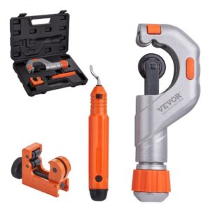 VEVOR 3 Piezas cortador de tubos de cobre de 3/16"-2", mini cortador de tubos de 1/8"-7/8", juego de cortadores de tubos de alta resistencia para cobre, aluminio, acero inoxidable, tubos de plástico