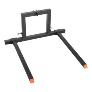 VEVOR Horquillas para Palets de 3 Puntos 680 kg, Abrazadera de Horquillas de Tractor Longitud Total de 128 cm, Ancho Ajustable de 735-1170 mm, Acoplamientos de Enganche Rápido para Tractores de CAT 1
