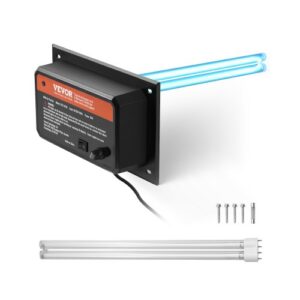 VEVOR Purificador de Aire HVAC para Toda la Casa, 36 W, Luz Ultravioleta UVC para Conducto de Aire Acondicionado, con 1 Bombilla de Repuesto, para Sistemas de Aire Acondicionado, 258 x 156 x 402 mm