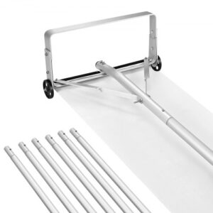 VEVOR Rastrillo de Nieve para Techo 158 - 913 cm con Raspador de 470 mm, Herramienta de Eliminación de Nieve, Mango Antideslizante, Protectoras de Techo con Ruedas para Hojas Caídas, Escombros