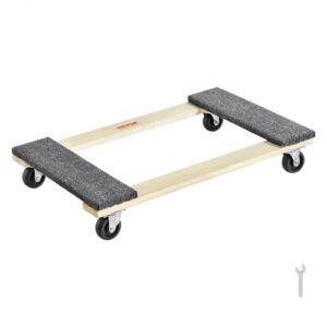 VEVOR Carro móvil Capacidad de carga 454 kg Mueve muebles de madera dura 762x457,2x130 mm con 4 ruedas giratorias de PP de alta resistencia Transportador de manipulación portátil para muebles pesados
