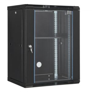VEVOR Gabinete para servidor de montaje en pared 15U con cerradura 226,8 kg 45,7 cm de profundidad